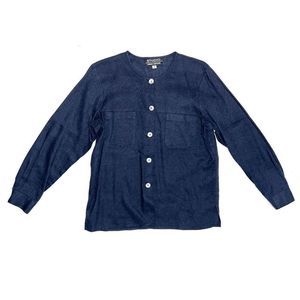 Studio Petites Marisa Christina Women's Size 6 Linen Blend Button Front Top EUC